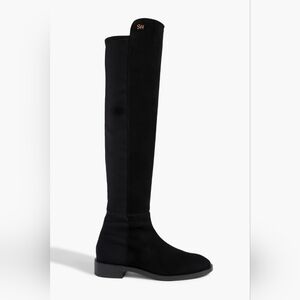 Brand New Stuart Weitzman Keelan Black Suede Over-the-Knee Boots Size 4